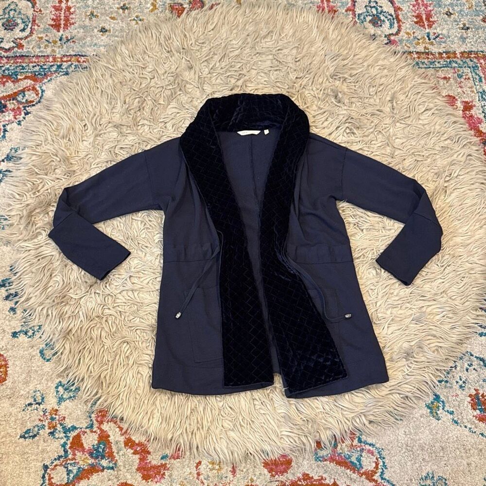 Soft surroundings velvet collared jacket size petite small